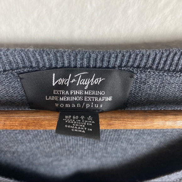 Lord & Taylor Extra Fine Merino Wool Long Sleeve - Picture 5 of 8